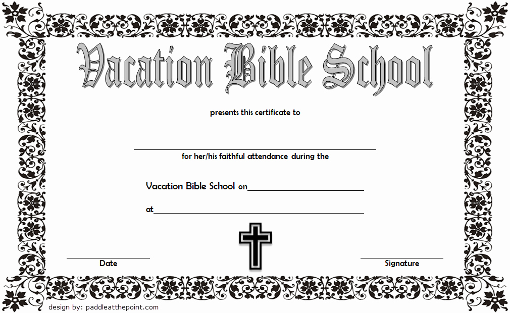 Vacation Bible School Certificate Templates Fresh Vbs Certificate Template 4