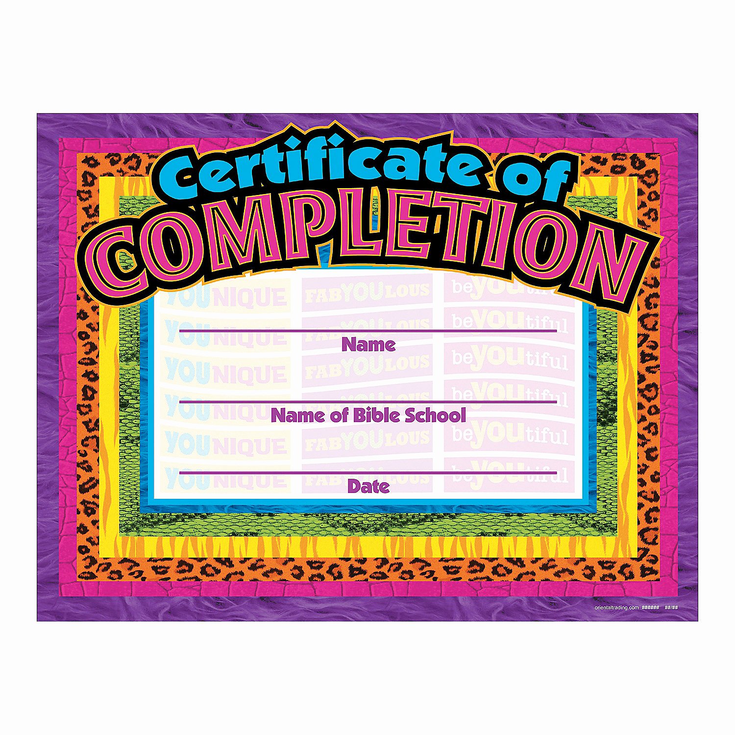 Vacation Bible School Certificates Printable Best Of Wild Wonders Vbs Pletion Certificates Novelty Awards