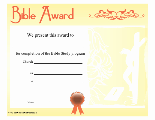 Vacation Bible School Certificates Printable Luxury Bible Award Sunday School