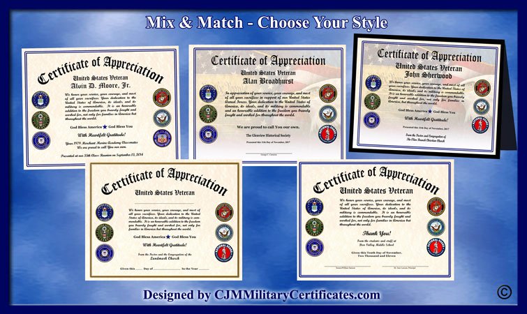 Veteran Appreciation Certificate Template Best Of Military Veterans Appreciation Certificates