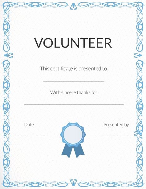 Volunteer Of the Month Certificate Template Elegant Free Volunteer Appreciation Certificates — Signup