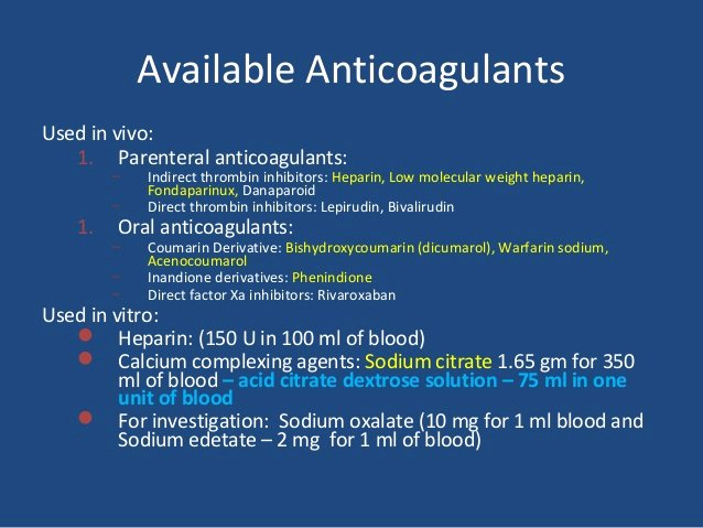 Warfarin Color Chart Unique Anticoagulants