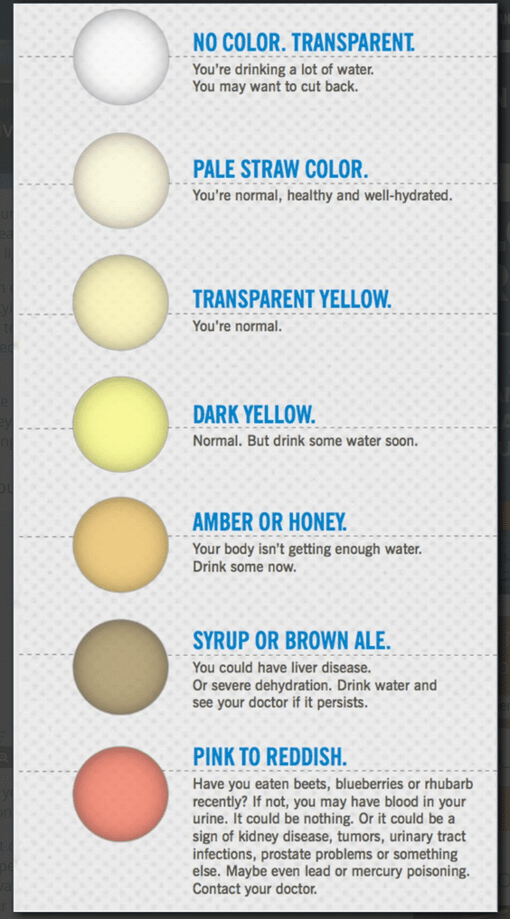 Warfarin Color Chart Unique What Your Pee Color Says About Your Health