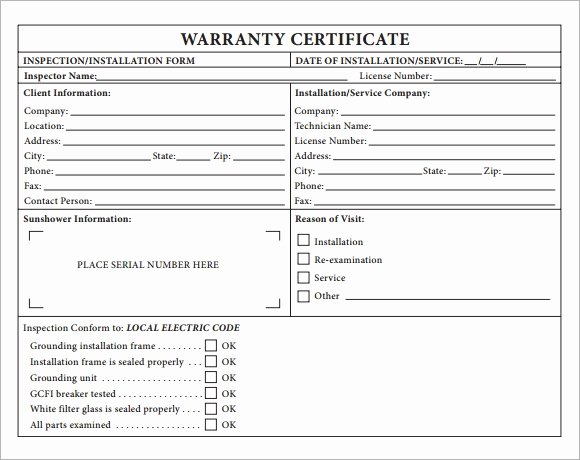Warranty Certificate Template Free Lovely Free 6 Sample Warranty Certificate Templates In Pdf