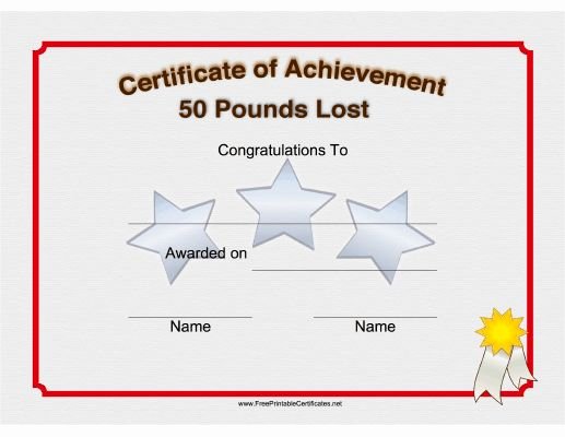 Weight Loss Certificate Template Beautiful This Printable Certificate Congratulates someone On the