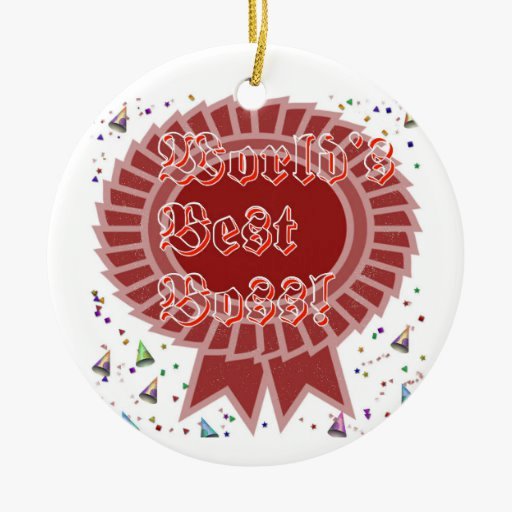 Worlds Best Boss Certificate Elegant Worlds Best Boss Award Christmas ornaments