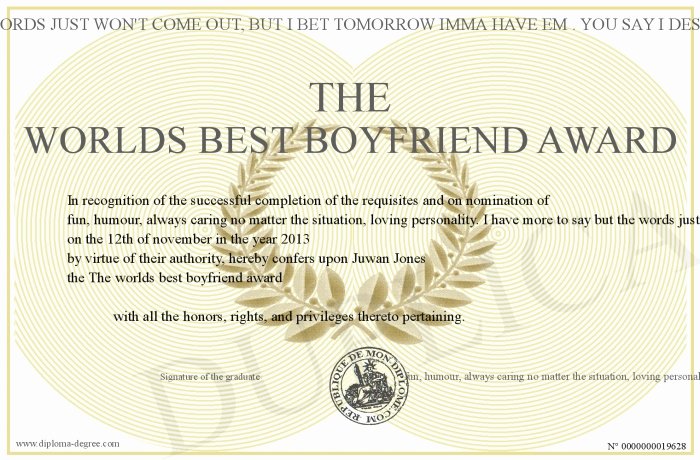 Worlds Best Boyfriend Award Fresh the Worlds Best Boyfriend Award