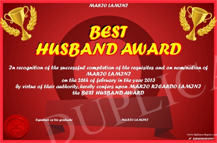 Worlds Best Boyfriend Award Unique Best Husband Award