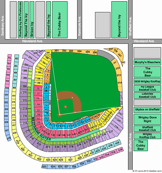 Wrigley Field Concert Seating Chart with Seat Numbers Elegant 2011 April Wrigley Field Tickets Chicago Cubs Season