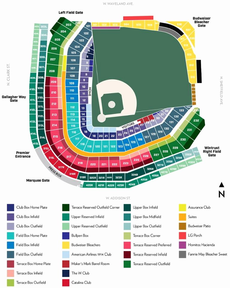 Wrigley Field Seat Map with Seat Numbers Unique Cubs Announce Changes to Seat Numbering System New