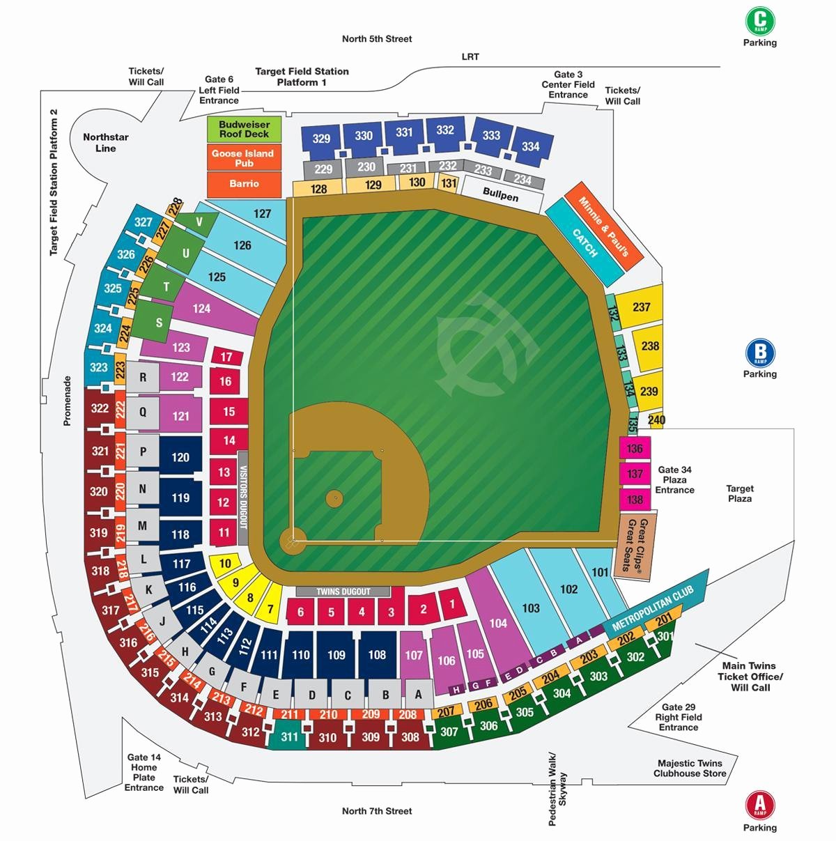 Wrigley Seating Chart Seat Numbers New Wrigley Field Map Wrigley Field Seating Map with Seat