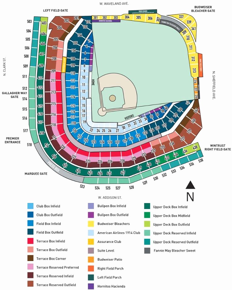 Wrigley Seating Chart with Seat Numbers Fresh Cubs Announce Changes to Seat Numbering System New