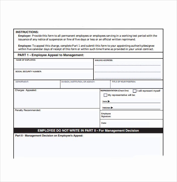 Write Up at Work Template Luxury Sample Employee Write Up form 7 Documents In Pdf