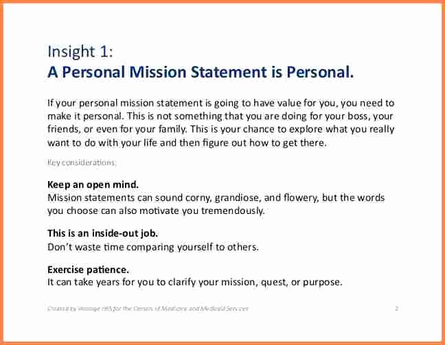 Writing A Personal Mission Statement Template Inspirational Writing A Personal Mission Statement Template