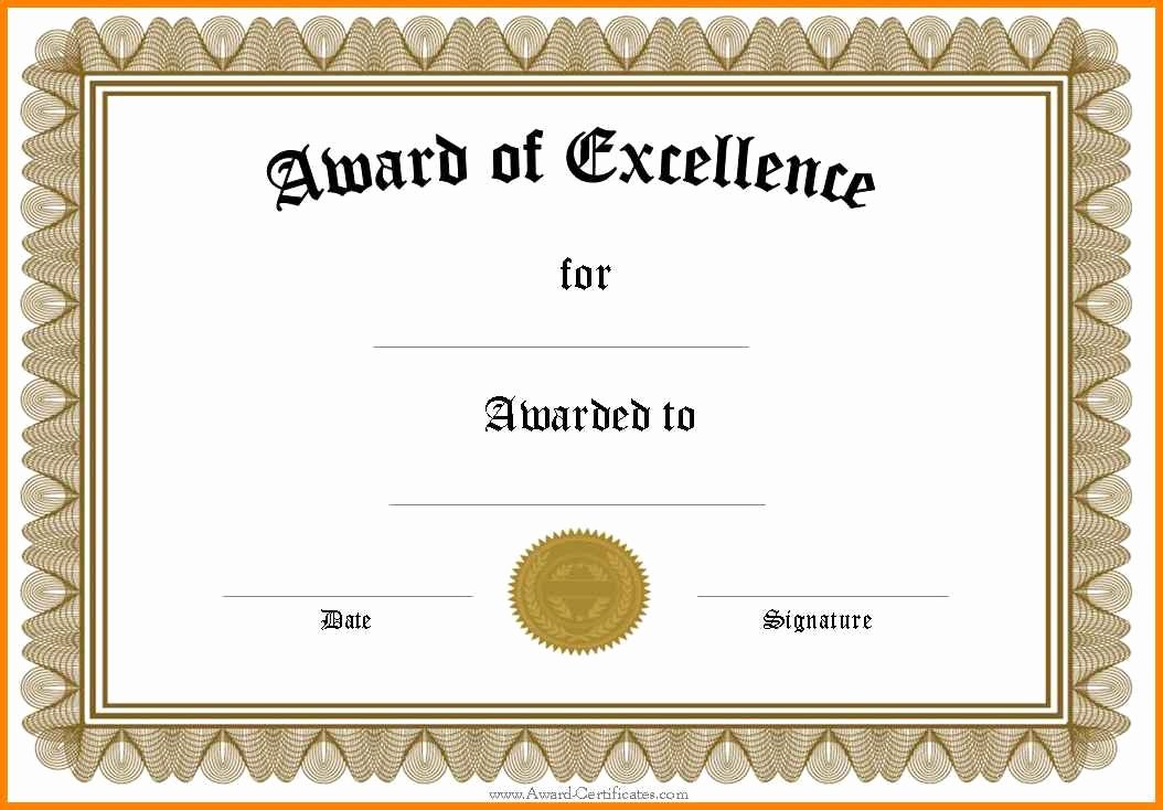Writing Award Certificate Template Awesome 6 Editable Certificate Templates