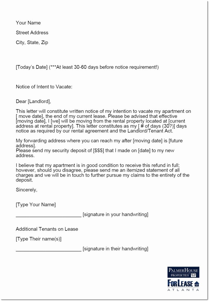 Written Notice Of Move Out Best Of Writing Your Landlord A Letter Of Notice
