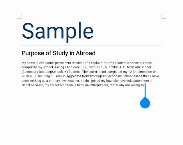 Written Statement format Unique Personal Statement to Study Abroad Sample Custom Writing