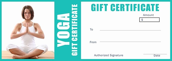 Yoga Gift Certificate Template Lovely Yoga Gift Certificate Template