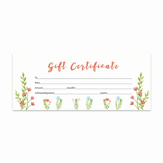 Younique Gift Certificate Template Beautiful Watercolor Watercolor Flowers Watercolor Floral Gift