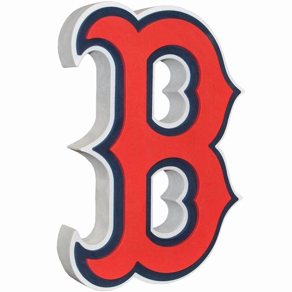 Zombie Prom Math Game Awesome Boston Red sox B Logo 3d Foam Hand and Wall Sign